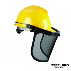 CARETA DE SMERILAR CON RIBETE Y VISOR DE MALLA